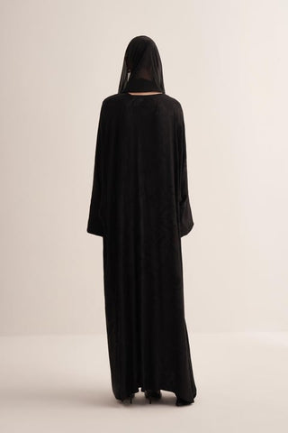 Bella Viscose Abaya Set - Black