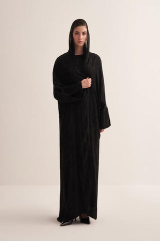 Bella Viscose Abaya Set - Black