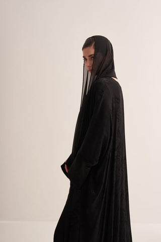 Bella Viscose Abaya Set - Black