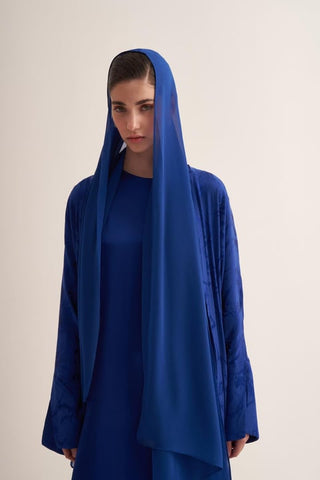 Bella Viscose Abaya Set - Saxe Blue
