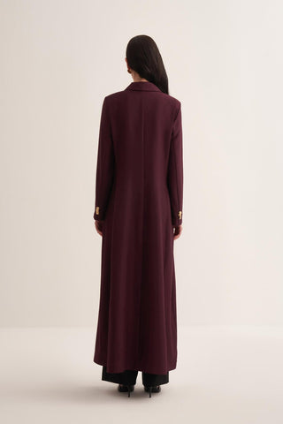 Plum Tailored Blazer-Style Abaya