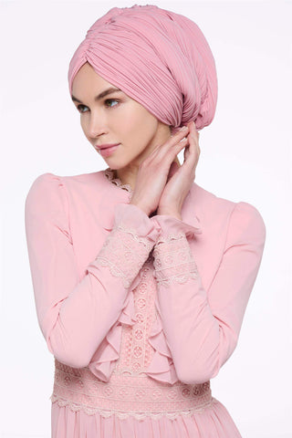Cross-Wrap Bonnet – Pink