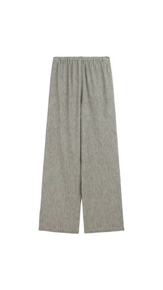 Striped Relaxed Shirt & Pants Set – Gray