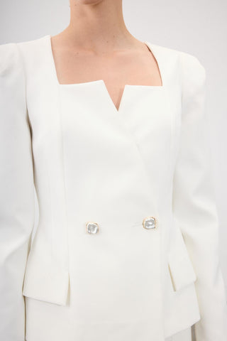 Cornelia Structured Suit Set – Ivory