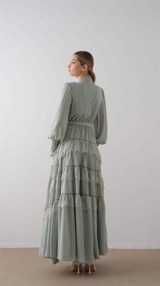 Tiered Ruffle Maxi Dress – Mint