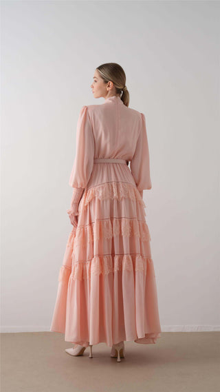 Tiered Ruffle Maxi Dress – Powder