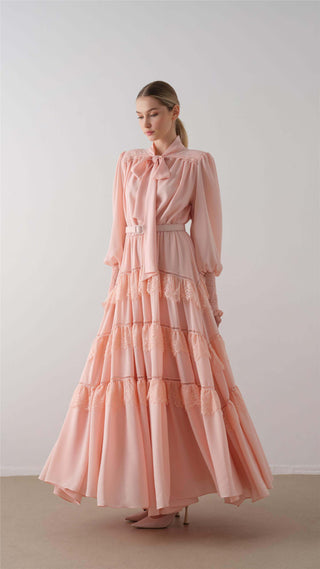 Tiered Ruffle Maxi Dress – Powder