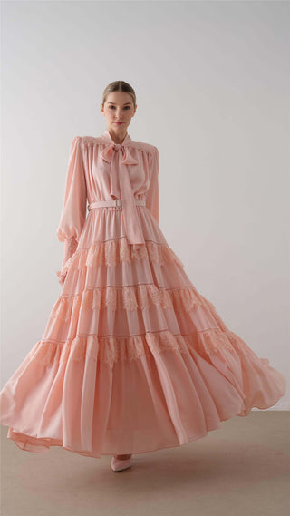 Tiered Ruffle Maxi Dress – Powder