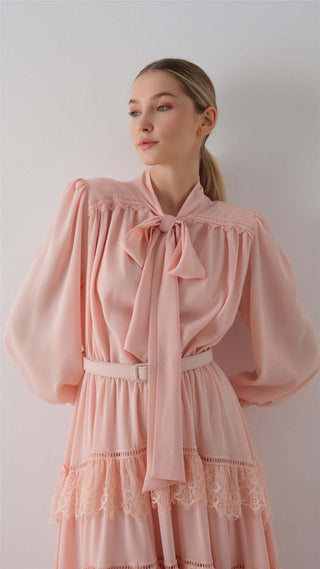 Tiered Ruffle Maxi Dress – Powder