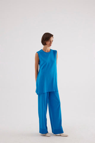 Faro Knit Trousers – Blue
