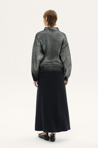 Iris Knit Maxi Skirt – Black