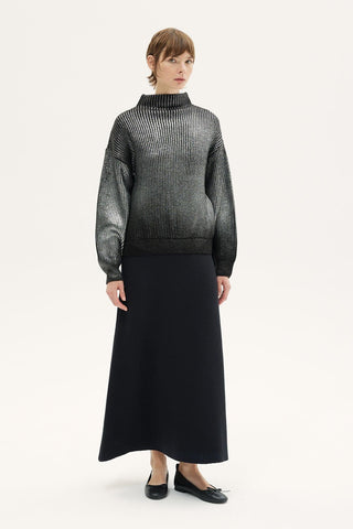 Iris Knit Maxi Skirt – Black