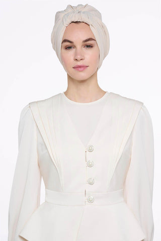 Beige Handle-Style Design Bonnet