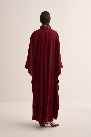 Lilies Kaftan – Burgundy