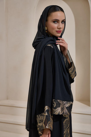Maria Abaya Set Mint Black