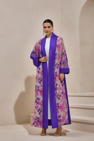 Norah Taffeta Abaya – Purple