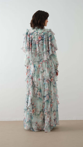 Ruffle Layered Maxi Dress – Mint