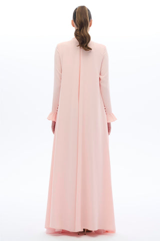 Ruffled Panel Dress – Powder