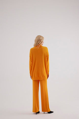 Orien Mercerized Knit Trousers – Orange