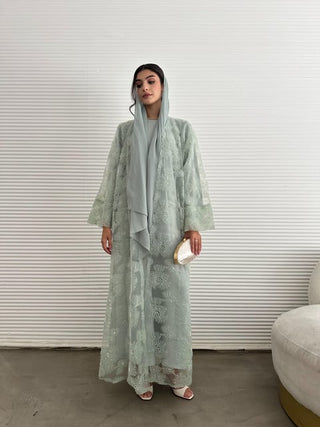 İnci Rüyası Nane Abaya Takımı