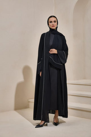Pearl Sahra Abaya Set - Black