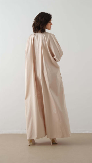 Poplin Shirt Dress – Beige