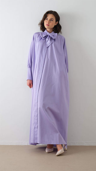Poplin Shirt Dress – Purple