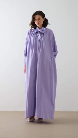 Poplin Shirt Dress – Purple