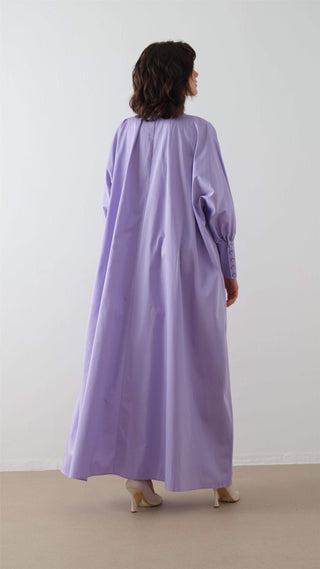 Poplin Shirt Dress – Purple