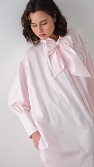 Poplin Shirt Dress – Pink
