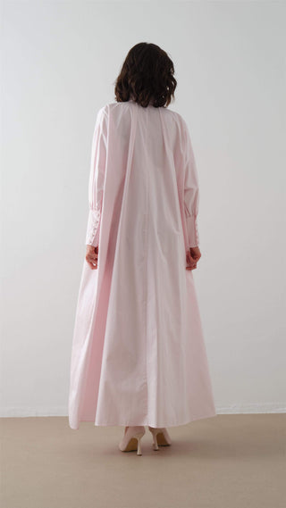 Poplin Shirt Dress – Pink