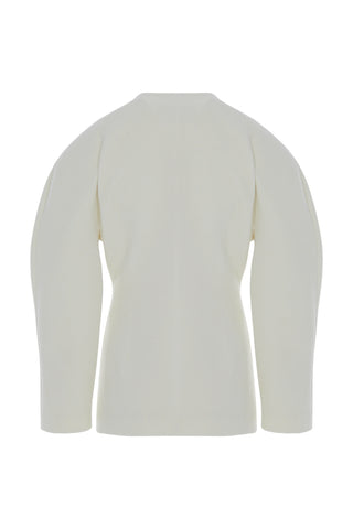 Daisy Tailored Velvet Blazer – Cream