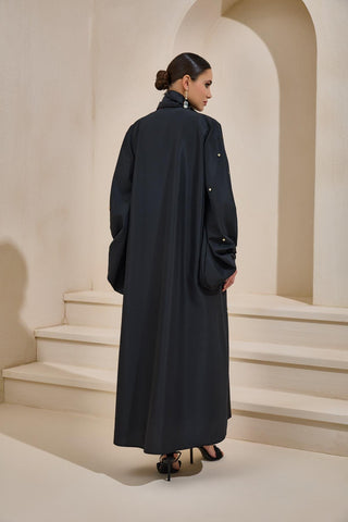 Ruby Taffeta Abaya – Siyah