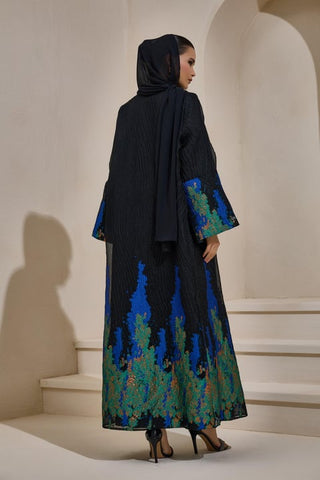 Sapphire Abaya - Black Blue