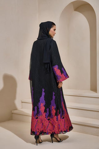 Sapphire Abaya - Black Purple