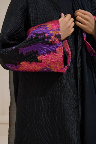 Sapphire Abaya - Black Purple