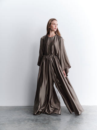Co-Ord Set Blouse with Pants - Khaki