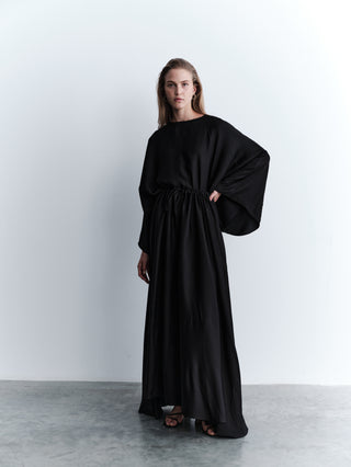 Co-Ord Set Blouse with Pants - Black