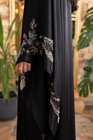 Femme Imperial Embellished Abaya – Black