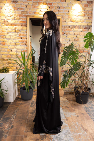 Femme Imperial Embellished Abaya – Black