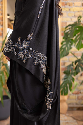 Femme Imperial Embellished Abaya – Black