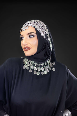 Grace Ethno Embellished Abaya – Black