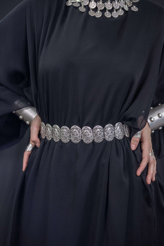 Grace Ethno Embellished Abaya – Black