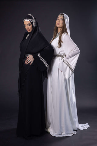 Charisma Ethno Silk Abaya – Black