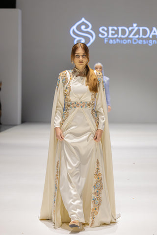 Model 10 The Power of Pain Gown – Champagne