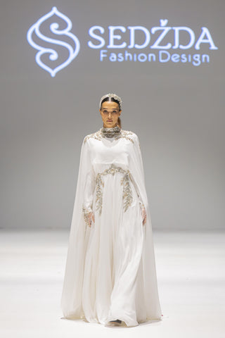 Model 09 The Power of Pain Gown – White