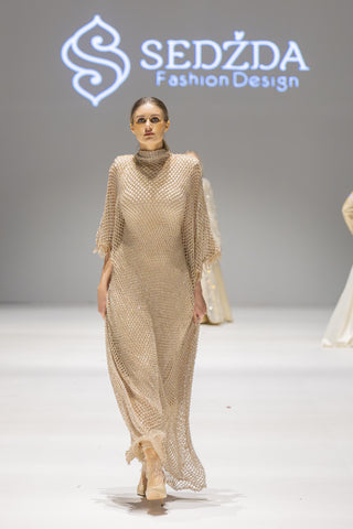 Model 07 The Power of Pain Gown – Beige