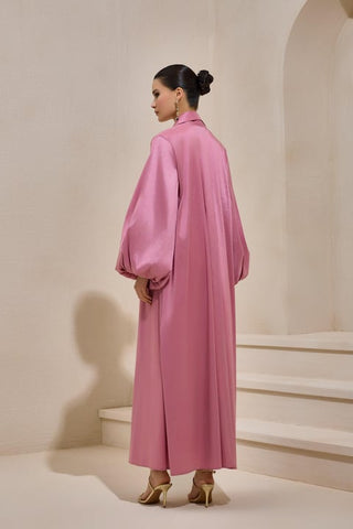 Taffeta Palm Abaya - Powder