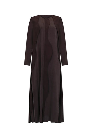 Long-Sleeve Tencel Abaya – Brown