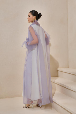 Valeria Organza Abaya Leylak